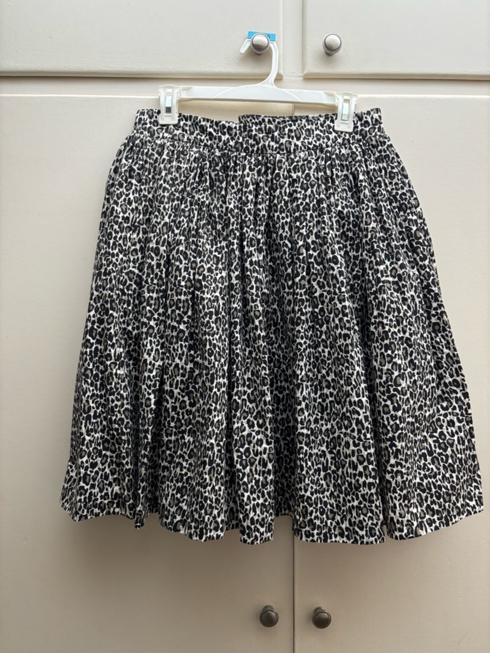 Hearts and Found: Leopard Print A-Line Skirt - Black & White